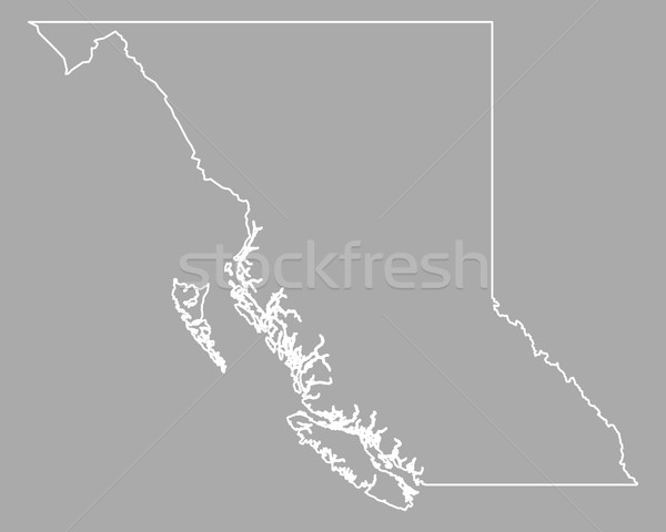 Map of British Columbia Stock photo © rbiedermann