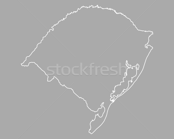карта Рио Бразилия изолированный иллюстрация серый Сток-фото © rbiedermann