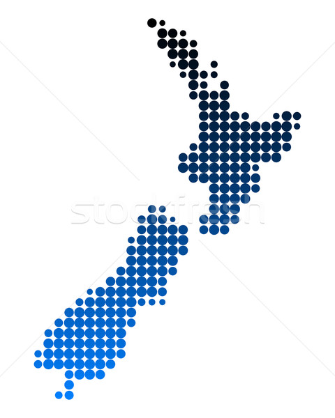 Stok fotoğraf: Harita · Yeni · Zelanda · ada · ülke · yeni · daire