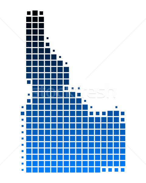 карта Айдахо синий шаблон Америки квадратный Сток-фото © rbiedermann