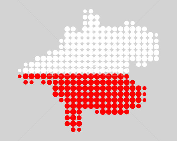 Map and flag of Upper Austria Stock photo © rbiedermann