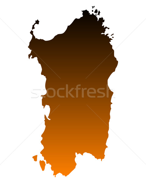 Stock photo: Map of Sardinia