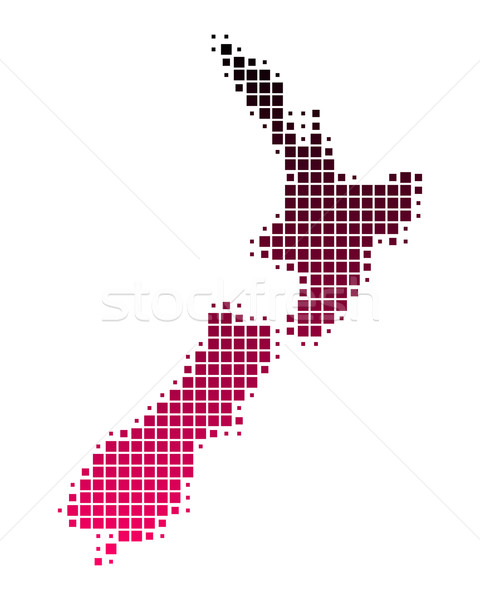 Stock photo: Map of New Zealand