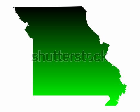 Kaart Missouri groene reizen amerika USA Stockfoto © rbiedermann