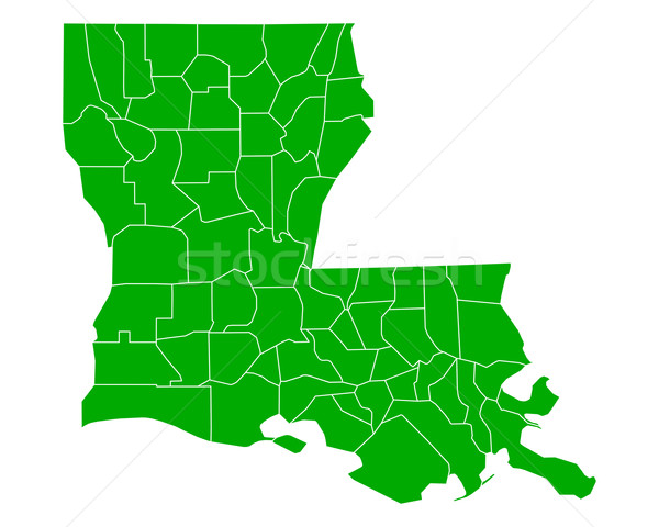 Mapa Louisiana fundo verde linha vetor Foto stock © rbiedermann