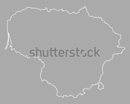ストックフォト: 地図 · リトアニア · 背景 · 孤立した · 実例