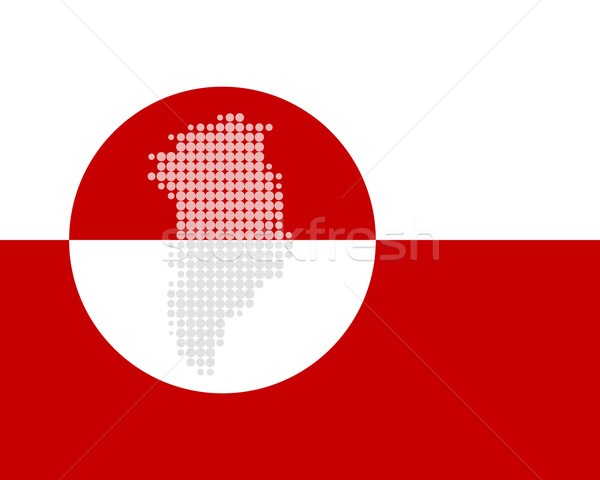 Stockfoto: Kaart · vlag · witte · patroon · cirkel · banner