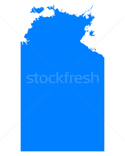Kaart noordelijk gebied Blauw vector Australië Stockfoto © rbiedermann