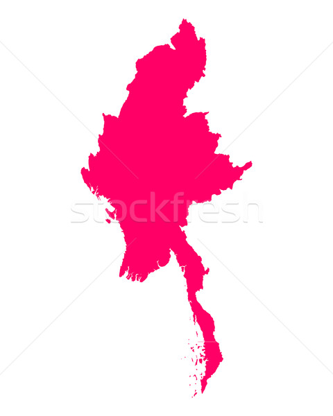 [[stock_photo]]: Carte · Myanmar · fond · rose · ligne · pourpre