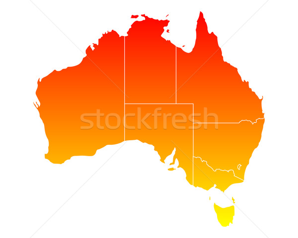 Pokaż Australia wektora odizolowany ilustracja geografia Zdjęcia stock © rbiedermann