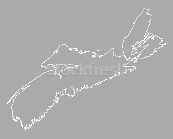 Map of Nova Scotia Stock photo © rbiedermann