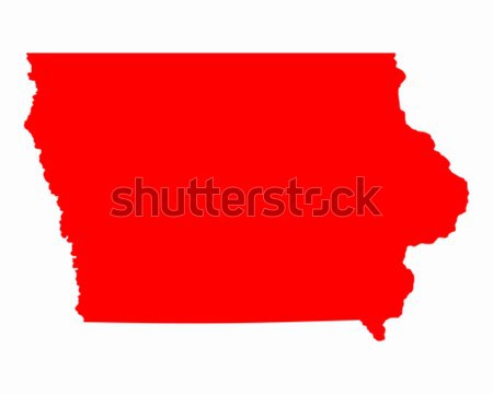 Mappa Iowa viaggio rosso america USA Foto d'archivio © rbiedermann