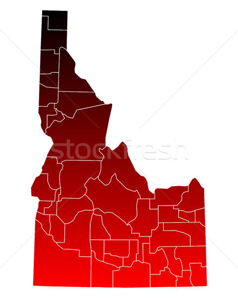 Mapa Idaho viaje rojo EUA aislado Foto stock © rbiedermann