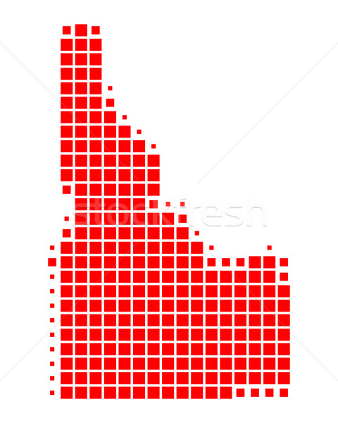 карта Айдахо красный шаблон Америки квадратный Сток-фото © rbiedermann