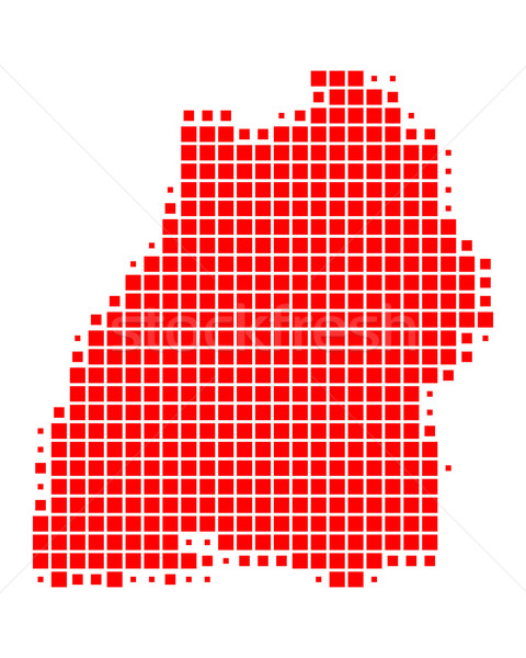 Mapa viaje rojo patrón cuadrados ilustración Foto stock © rbiedermann