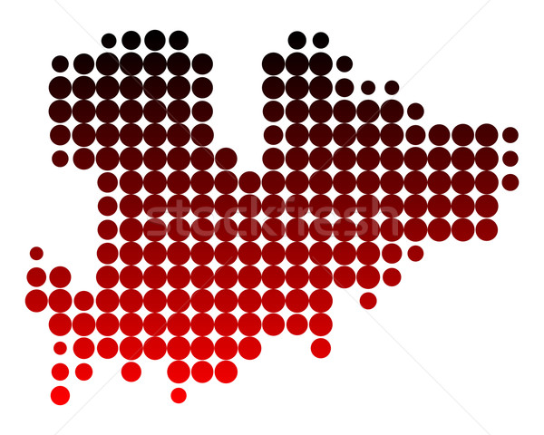 Mappa rosso pattern cerchio punto vettore Foto d'archivio © rbiedermann