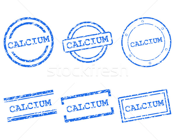 Kalzium Briefmarken Warenkorb Schreiben Stempel Grafik Stock foto © rbiedermann