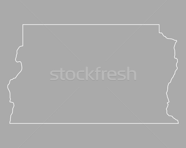 Kaart federaal vector Brazilië geïsoleerd Stockfoto © rbiedermann
