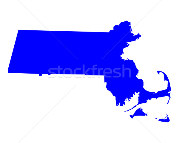 карта Массачусетс синий путешествия Америки США Сток-фото © rbiedermann