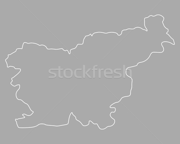 Foto stock: Mapa · Eslovenia · fondo · aislado · ilustración