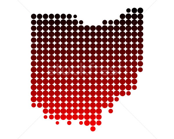 Pokaż Ohio wzór Ameryki kółko USA Zdjęcia stock © rbiedermann