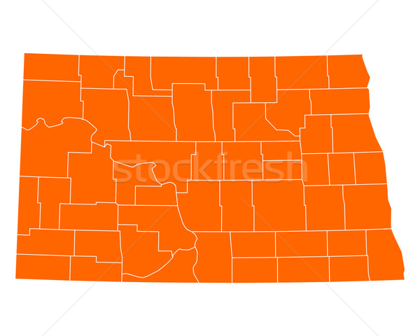 Hartă Dakota de Nord SUA vector izolat ilustrare Imagine de stoc © rbiedermann