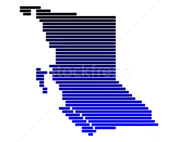 Map of British Columbia Stock photo © rbiedermann