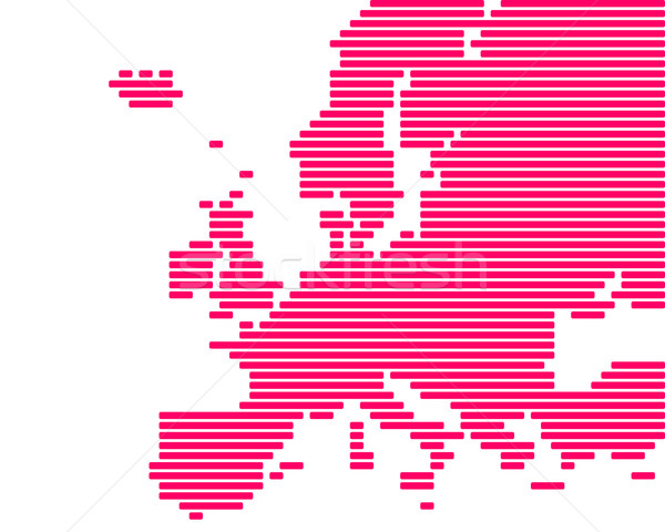 Foto stock: Mapa · Europa · línea · púrpura · líneas · punto