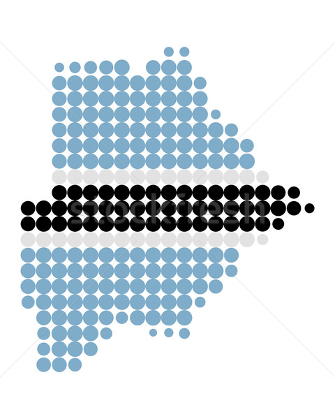 Map and flag of Botswana Stock photo © rbiedermann