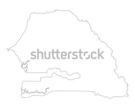 Hartă Senegal fundal izolat ilustrare Imagine de stoc © rbiedermann