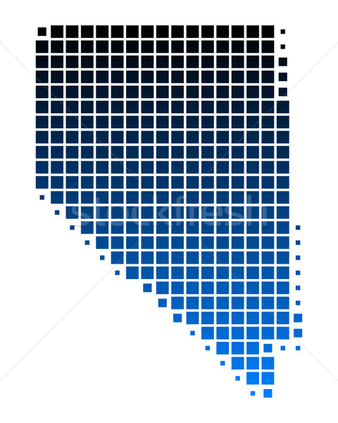 [[stock_photo]]: Carte · Nevada · bleu · modèle · Amérique · carré
