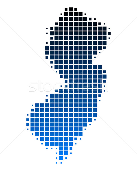 карта Нью-Джерси синий шаблон Америки квадратный Сток-фото © rbiedermann