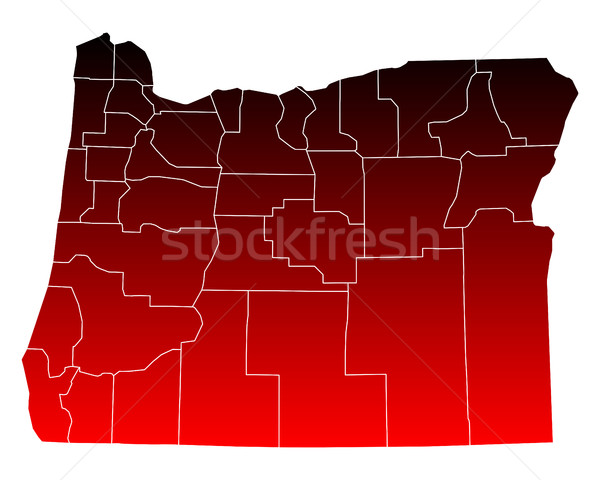 Harita Oregon seyahat kırmızı ABD yalıtılmış Stok fotoğraf © rbiedermann