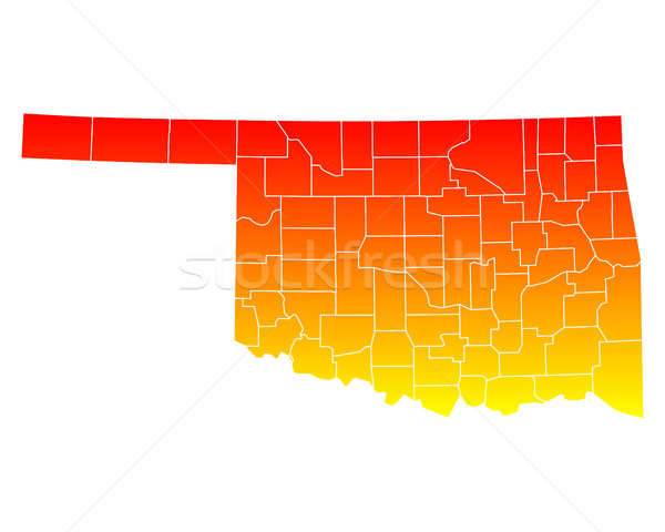 Map of Oklahoma Stock photo © rbiedermann