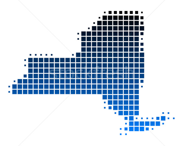 карта Нью-Йорк синий шаблон Америки США Сток-фото © rbiedermann