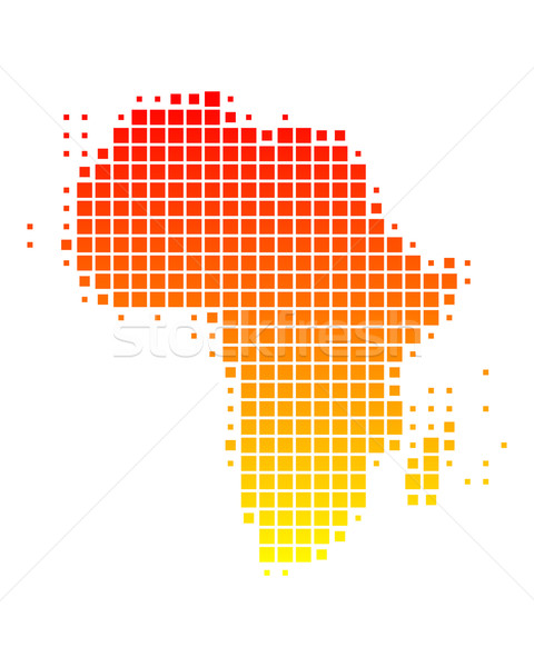 Сток-фото: карта · Африка · путешествия · шаблон · квадратный · иллюстрация