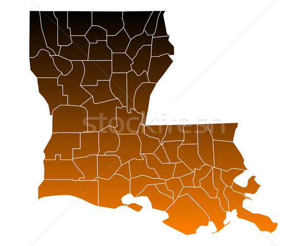 Stock photo: Map of Louisiana