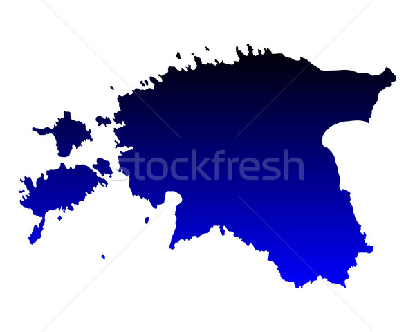 地図 エストニア 青 旅行 ベクトル ストックフォト © rbiedermann