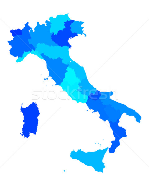 Harita İtalya mavi seyahat yalıtılmış örnek Stok fotoğraf © rbiedermann