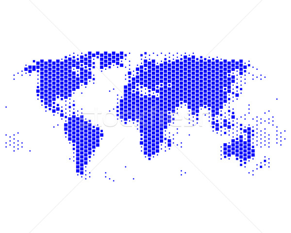 Foto stock: Mapa · del · mundo · mapa · tierra · azul · viaje · cuadrados