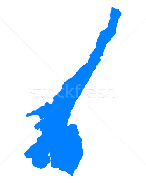 ストックフォト: 地図 · ガルダ湖 · 青 · ベクトル · 孤立した · 実例