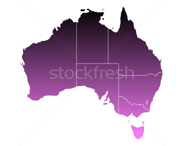 Mapa Austrália rosa vetor isolado ilustração Foto stock © rbiedermann