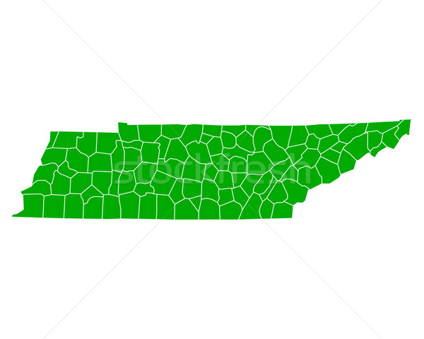 Mapa Tennessee fundo verde linha vetor Foto stock © rbiedermann