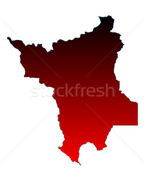 Stock fotó: Térkép · piros · vektor · izolált · illusztráció · földrajz