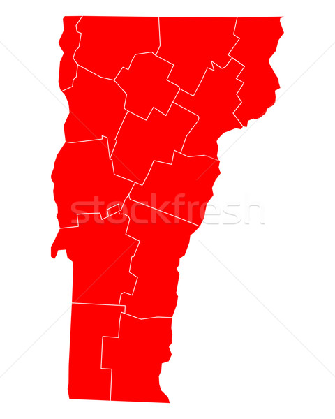 Foto stock: Mapa · Vermont · viajar · vermelho · EUA · isolado