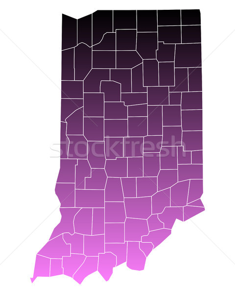 Map of Indiana Stock photo © rbiedermann