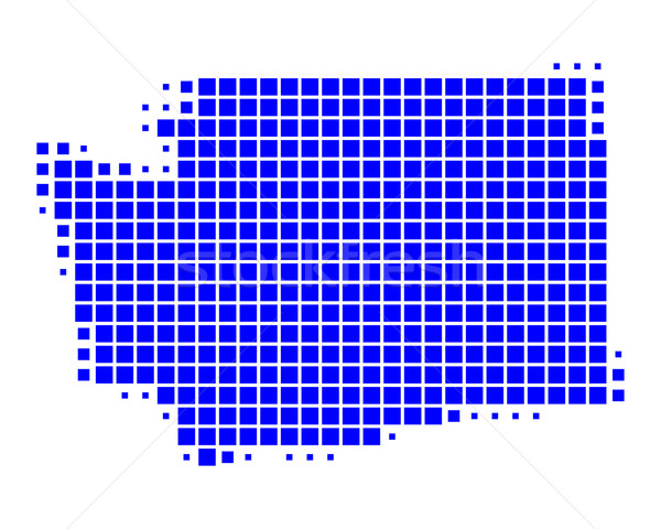 Térkép Washington kék minta Amerika tér Stock fotó © rbiedermann