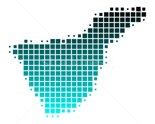 Hartă tenerife verde albastru model pătrat Imagine de stoc © rbiedermann