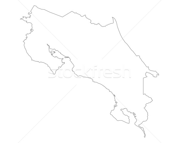 Mapa Costa Rica fundo isolado ilustração Foto stock © rbiedermann