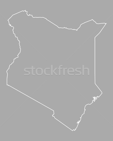 карта Кения вектора изолированный серый Сток-фото © rbiedermann